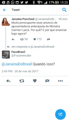 Janaina Paschoal twitter -Carmen Lúcia -renuncia do stf-supremo tribunal federal