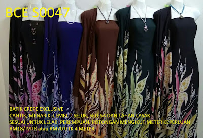 BCA 0047: BATIK CREPE EXCLUSIVE, OPEN METER, RM18/MTR