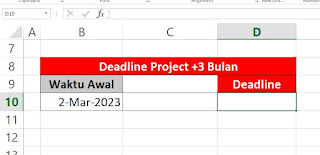 Cara Membuat Deadline di Excel