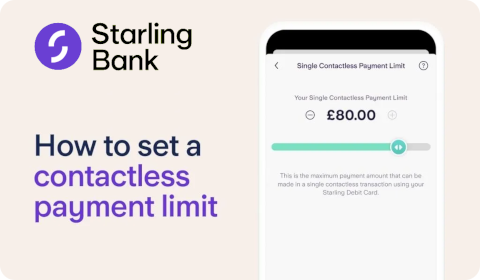 Starling Bank – How to set a contactless payment limit?