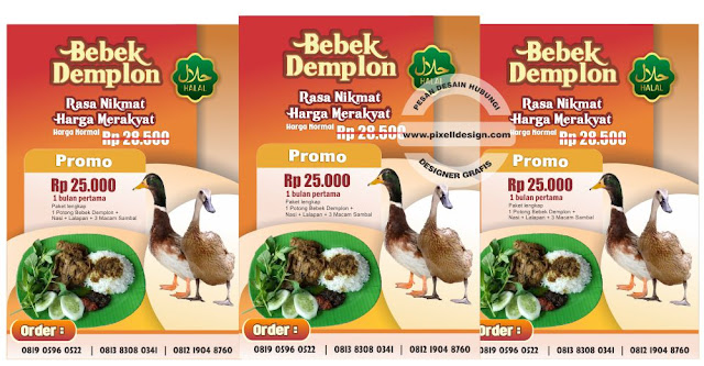 Iklan Brosur Promosi Makanan Kuliner