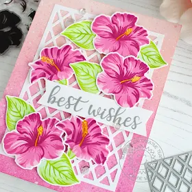 Sunny Studio Stamps: Hawaiian Hibiscus Everyday Greetings Frilly Frames Dies Floral Themed Cards by Leanne West and Eloise Blue