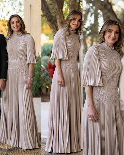 Queen Rania wore Dior dress to daughter's wedding