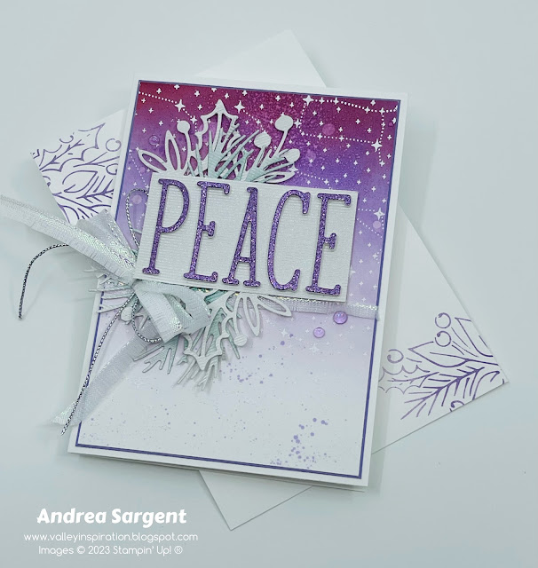 Why not try and alternative colour combo for some of your Christmas cards, featuring Highland Heather, Gorgeous Grape and Cherry Cobbler with the Joy of Noel Stampin Up bundle?