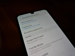 setting in-display fingerprint reader - Samsung A50