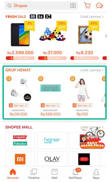 Cara Membuat Grup Hemat Shopee