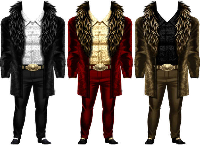 Love Bird Outfit in Onyx, Crimson, Gold - Male