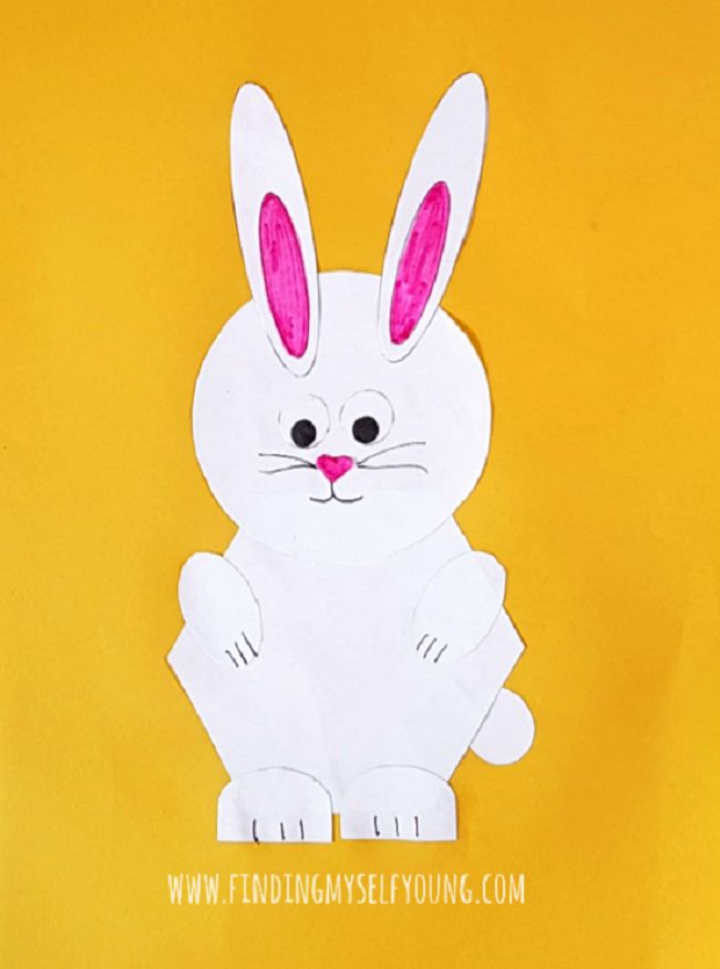 shape bunny paper craft