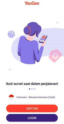 Cara daftar yougov melalui aplikasi