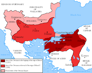 peta dinasti ustmani masa pemerintahan murad I