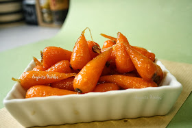 A dish of easy glazed carrots perfect for Christmas dinner from www.anyonita-nibbles.com