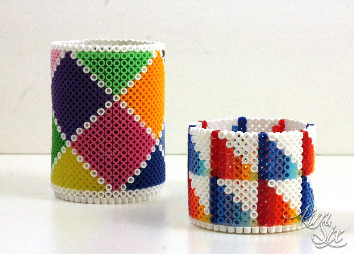 Three dimensional pearler bead pencil storage