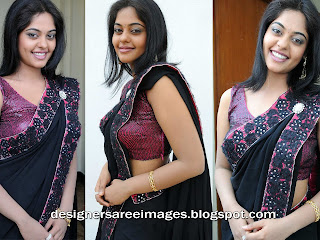 Indian Actress Bindu madhavi in Black Designer Saree