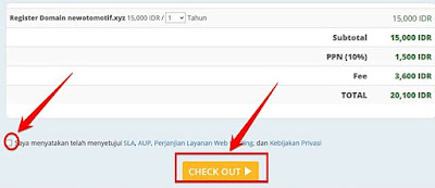 check out pembayaran domain di rumahweb