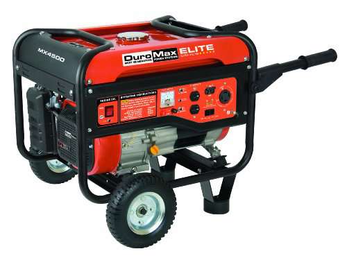DuroMax Elite MX4500 4,500 Watt 7 HP OHV 4-Cycle Gas Powered Portable Generator With Wheel Kit