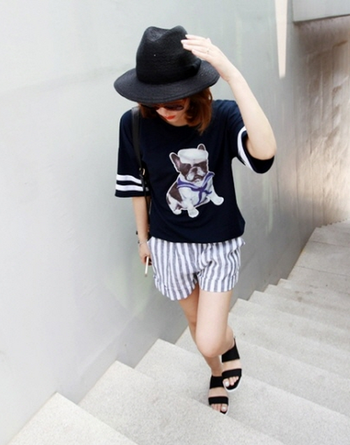 Sailor Pug Print T-Shirt