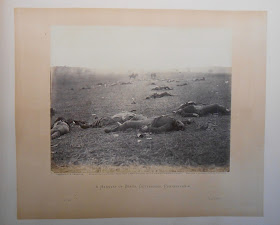 "Harvest of Death" from Gardner's Photographic Sketch Book showing dead soldiers on the field of Gettysburg