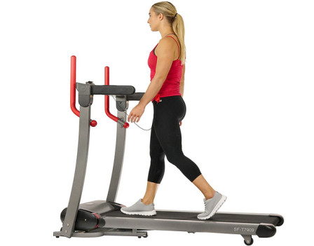 Woman doing full workout- treadmills for fitness and health