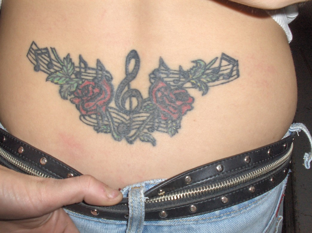 Displaying 14&gt; Images For - Lower Back Flower Cover Up Tattoos