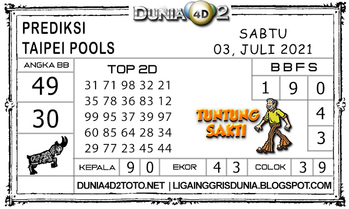 Prediksi Togel TAIPEI DUNIA4D2 03 JULI 2021