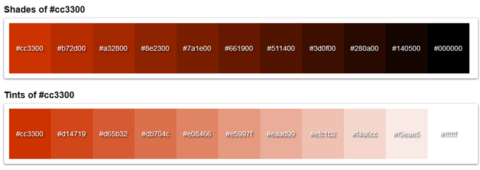 Variasi warna jingga untuk blogspot