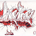 Drawing Graffiti Alphabet Design on Paper