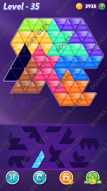 Block! Triangle Puzzle Proficient Level 35 Solution, Cheats, Walkthrough for Android, iPhone, iPad and iPod