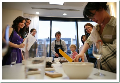 liz at chocolate tasting