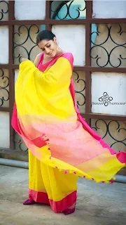 Actress Rashmi Gautam look elegant in Yellow Saree