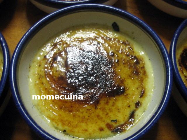 plato individual de crema catalana realizada con thermomix