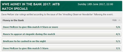 Paddy Power MITB 2017 Specials June 10th 2017