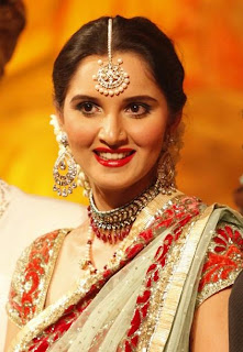 Bhabby Sania Mirza at her wedding reception, Sania Mirza Soahib Malik weddign reception