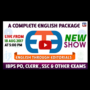 English Through Editorials | Day 1 | IBPS | PO | Clerk | SSC |