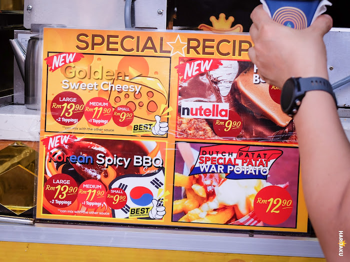 Resepi istimewa golden sweet cheesy, nutella, dan korean spicy bbq