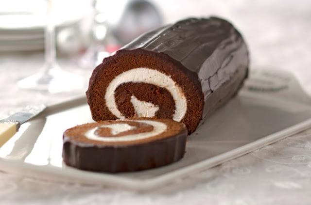 Chocolate Cake Roll (Swiss Roll) #cake #recipes