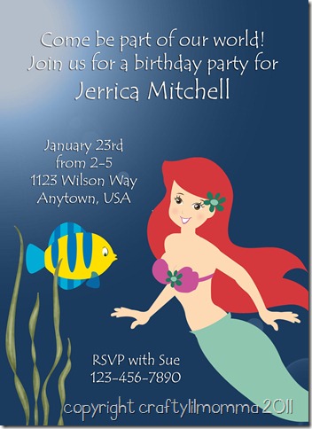 little mermaid invite 1