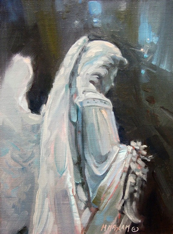 Mary Maxam - paintings: Angel Wings - painting from sculpture