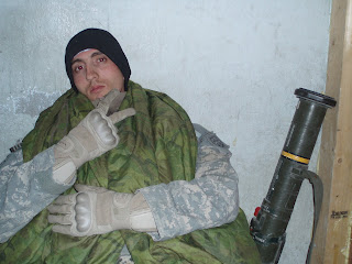 Me trying to keep warm in the guard tower