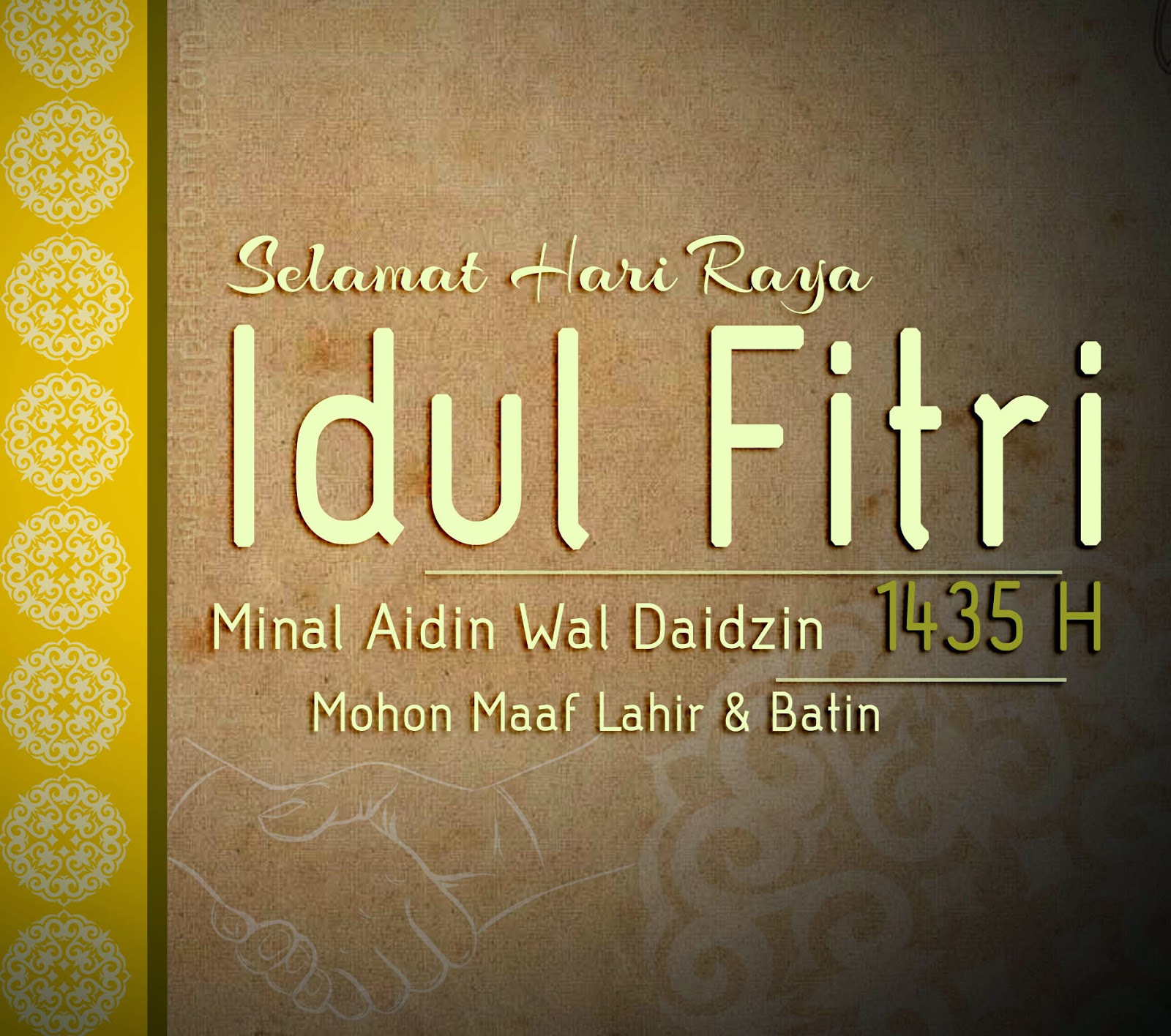 Gambar Kartu Ucapan Lebaran Idul Fitri 1435 H / 2014 