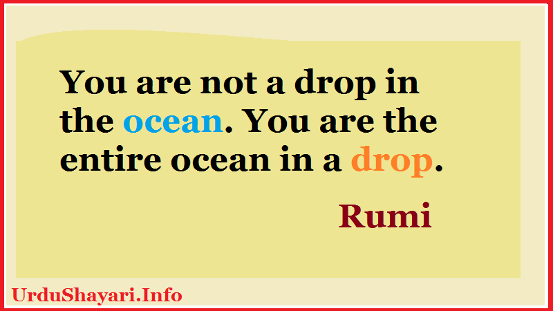 Quotes on ocean and drop- Rumi images