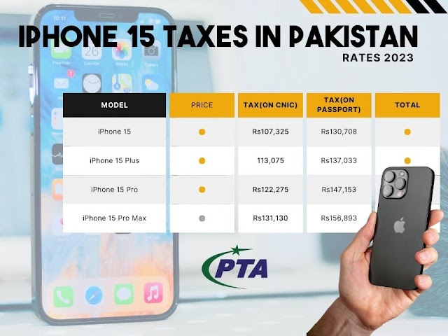 iphone 15 all model pta taxes