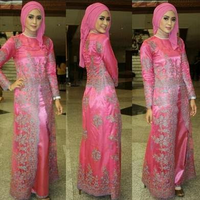 Model Kebaya Long Dress Muslimah Untuk Wisuda Terbaru