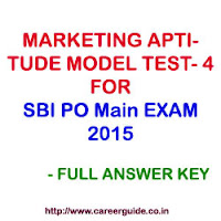 Marketing Aptitude Sample Test Practice Paper - 4 for SBI PO Mains 2015