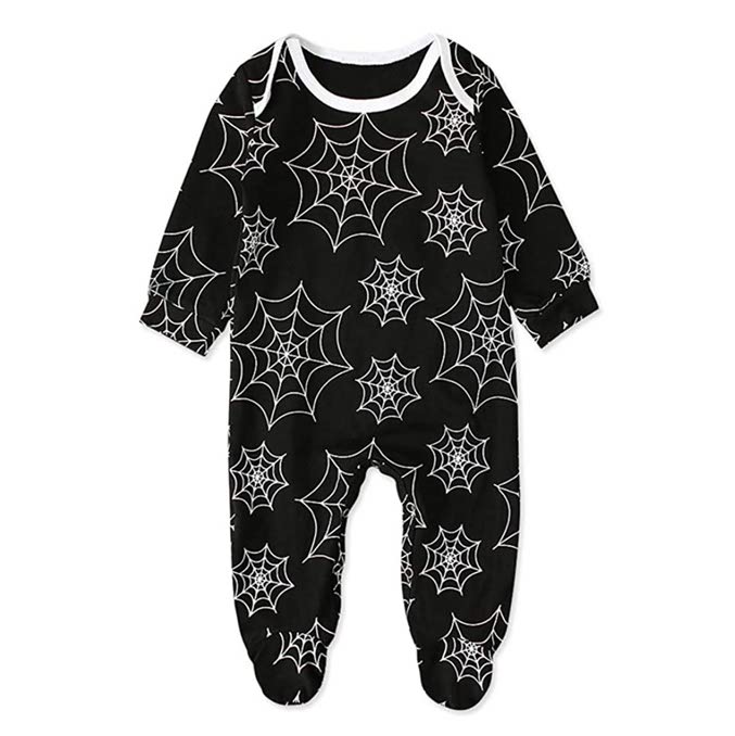 Baby Halloween Spider Web Pajamas from Amazon