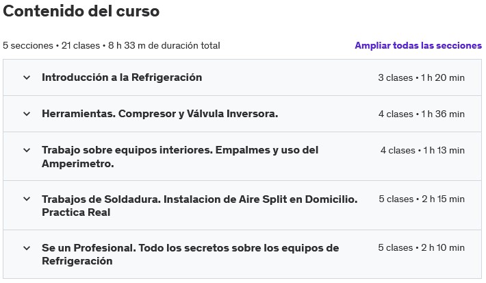 cursos de técnico en aire acondicionado y refrigeración