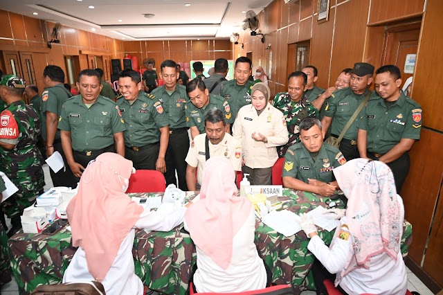 Kodim 0726/Sukoharjo Gelar Pemeriksaan Kesehatan Gratis Bagi Anggota