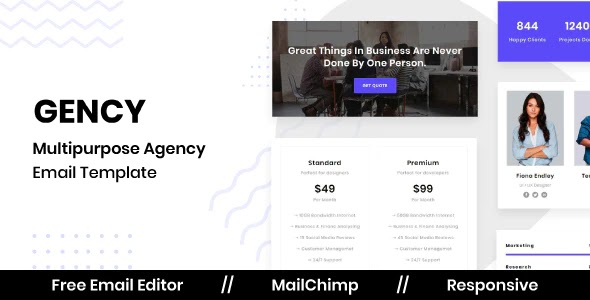 Agency Email Template With Free Email Editor