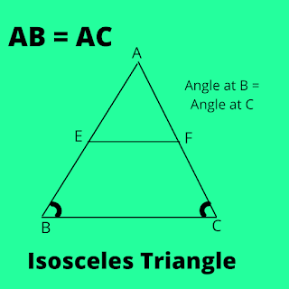 Triangle ABC with parallel line EF