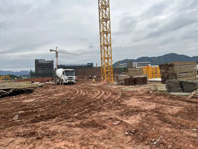 The construction site of Kemi's annual production of 350000 sets of paper shredder secret-related destruction equipment in Guangning, Zhaoqing. Issued by Guangning