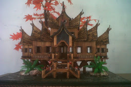 Miniatur Rumah Adat Sumatera Barat